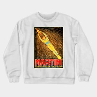 VERMOUTH MARTINI & ROSSI Traditional Italian Liqueur Wine Vintage Art Deco Crewneck Sweatshirt